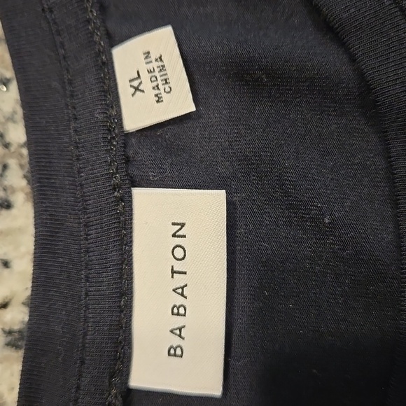 ARITZIA BABATON V-NECK CROPPED SHORT SLEEVE T-SHIRT. SIZE X-LARGE. - Picture 3 of 6